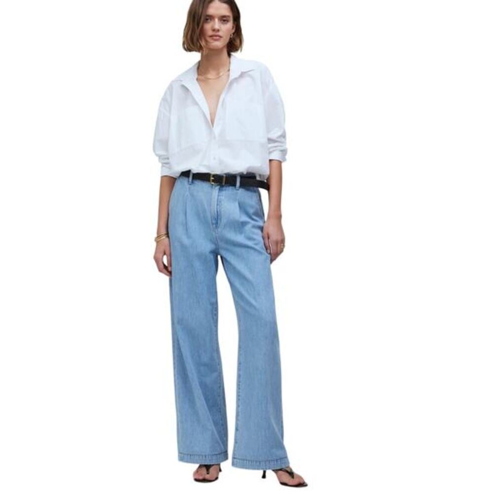 Madewell The Harlow Wide Leg Jean Airy Denim Edition size 24 NWT
